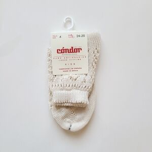 Condor Beige Linen Lace Ankle Socks